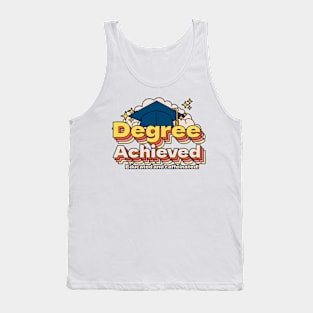 Degree Achieved, Educated and caffeinated! University Graduation Tank Top